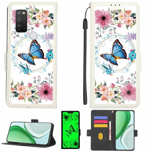 Kinetijy Case Compatible for Hisense R12 5g Phone Case Flip Cover [with Tempered Glass Screen Protector][RFID Blocking][Luminous Effect] LPT-LHD