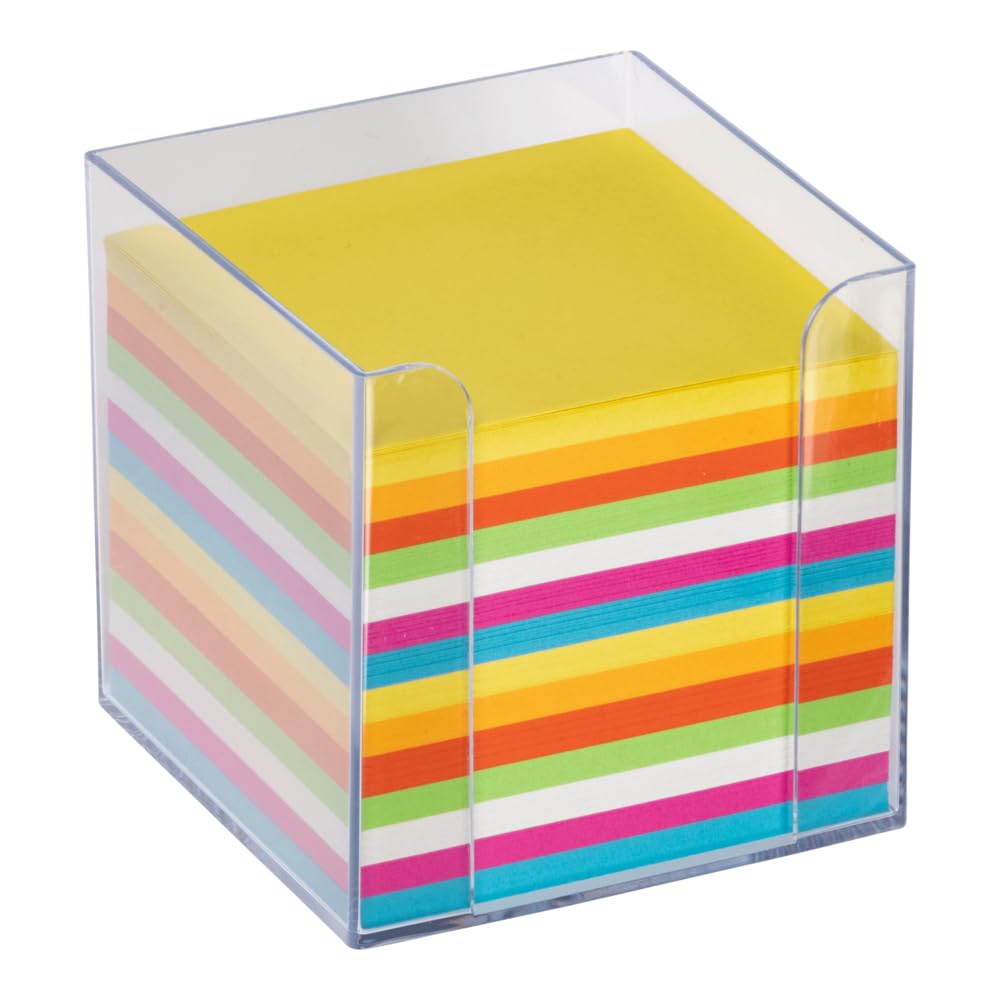Landré Zettelbox, 9x9cm, 800 Blatt, bunte Notiz-Zettel