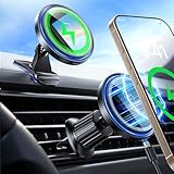 Fshyos Magnetic Wireless Car Charger - Car Mount Charger for iPhone 17Pro Accessories,Magnetic Phone Holder for iPhone 16Pro Max/16e/15/14/13/12