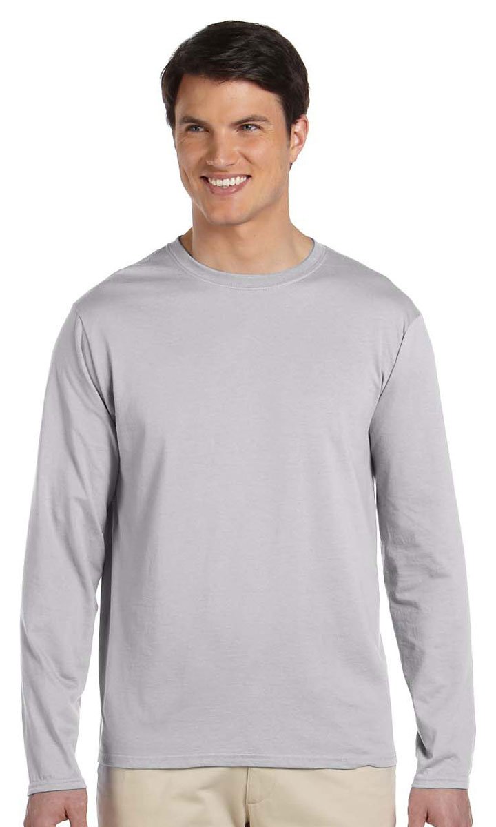Gildan Men's Soft Style L/Sleeve T-Shirt, Grey (Rs Sport Grey), X-Large