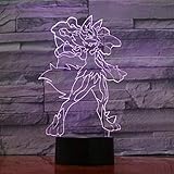 Luz nocturna creativa 3D: forma visual 3D con efecto de iluminación único, ofrece un impacto visual 3D. Increíble ilusión visual para decoración del hogar, hace que tu habitación sea más interesante.