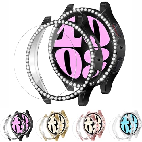 Protecteur d'écran Galaxy Watch 7 40mm et coque bumper strass pour femme