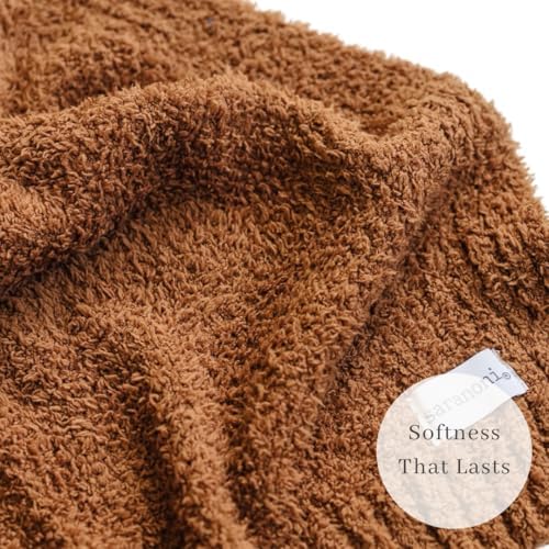 Image of Saranoni Bamboni Baby Blanket | Luxury Plush Super Soft Blanket | Breathable Comfy Blankets for Kids and Teens | Caramel - 40 inch x 60 inch