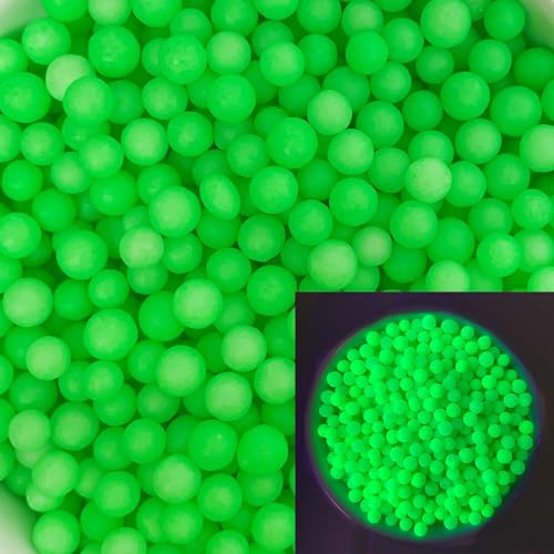 Glow in the Dark Party Sprinkles (Glows under UV Light) Neon Edible Beads for Cakes, Cupcakes, and Cookies (Neon Green, 3.2 oz jar)