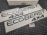 ECOBEAST 4X4 Decals (2-Pack) Ecoboost Twin Turbo Bedside Fender Stickers Fits 3.5L 2.7L Raptor & F-Series Trucks Select Color (Matte Black)