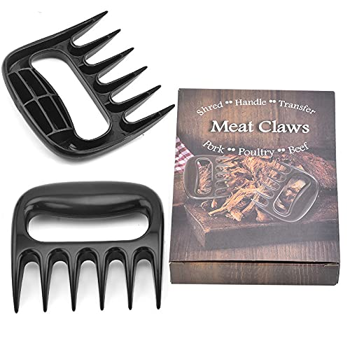 Winaimer Premium Meat Shredder Claws - Strongest Bbq Meat Forks, Carving Forks , Lift, Handle, Shred And Cut Meats ,Shredder Claw X 2 For Barbecue, Smoker, Grill (Black) #TOP4