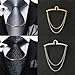 Mens Tie Chain Fashion Necktie Link Clip Noble Necktie Chain Cravat Collar Buckle for Business Wedding Formal Wear Portable C