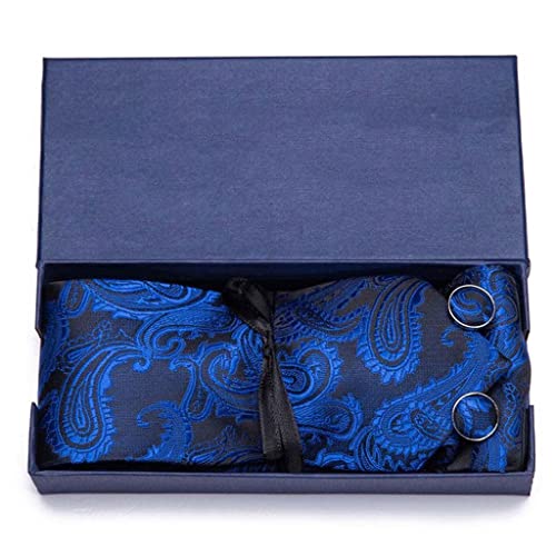 Set de corbata con gemelos y caja de regalo para hombre