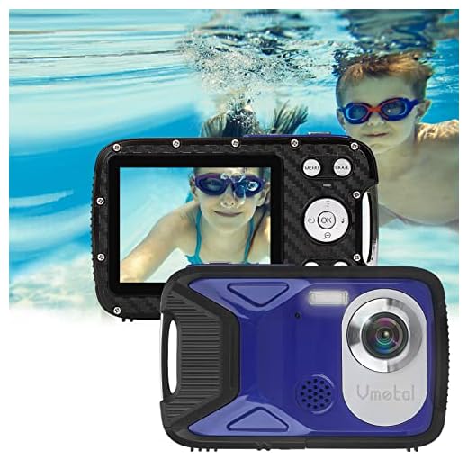 Cámara Digital a Prueba de Agua GDC8026 / Zoom Digital de 8X / 21MP / 1080P FHD/Pantalla LCD TFT de 2,8"/ Cámara subacuática para niños/Adolescentes/Estudiantes/Principiantes/Los Ancianos (Azul)