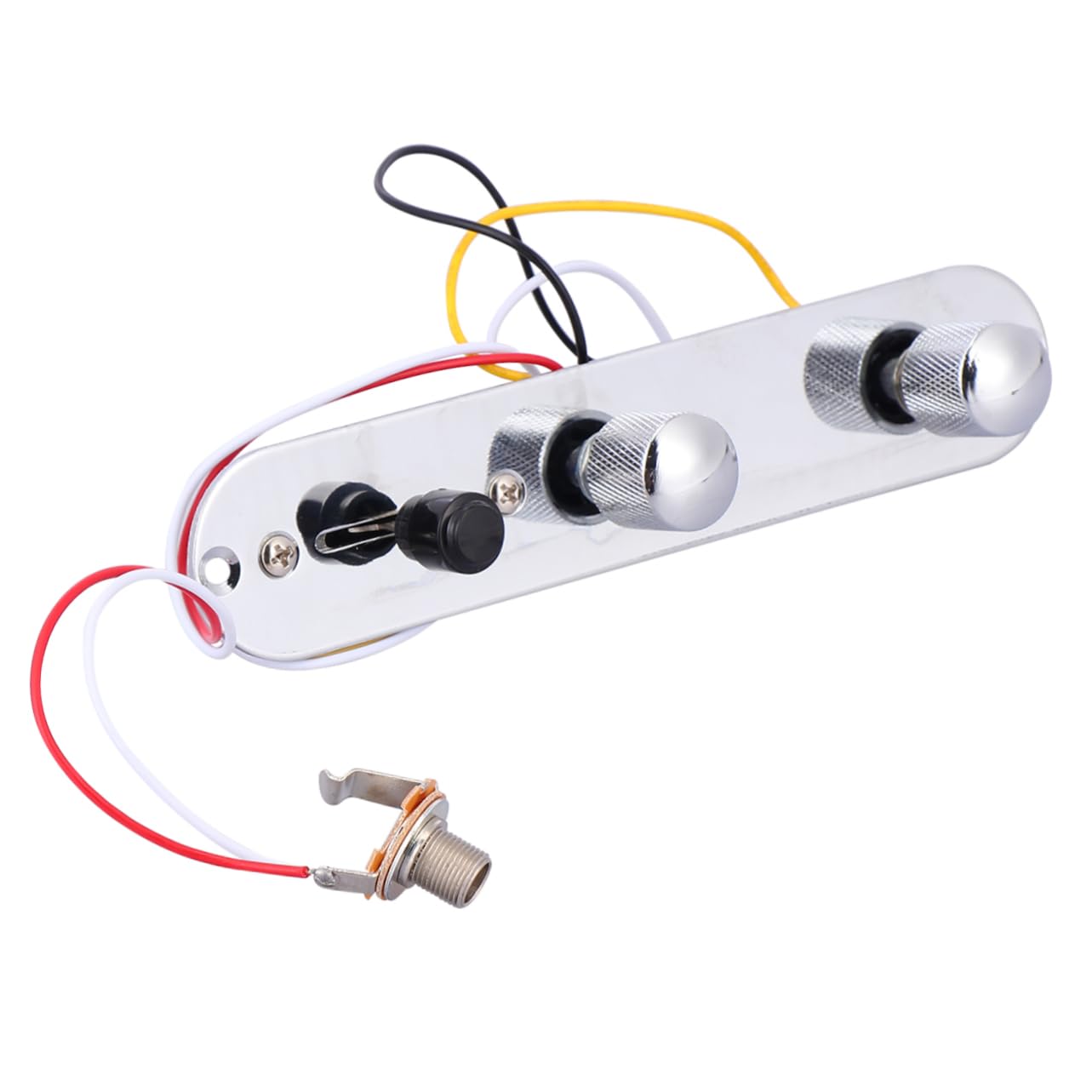 HANABASS Guitar Control Board Switch Guitar Knob Wire Bot Guitars Metal Control Plate Guitar Wiring Harness Guitar Control Wiring Plate Guitar Control Plate Silver