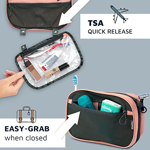 Toiletry-Bag-Kit-Set-Hanging-Travel-Toiletry-Bag-311-TSA-Cosmetic-Liquid-Bag-Ultralight-Accessory-Organizer-Pouch-Dusty-Rose