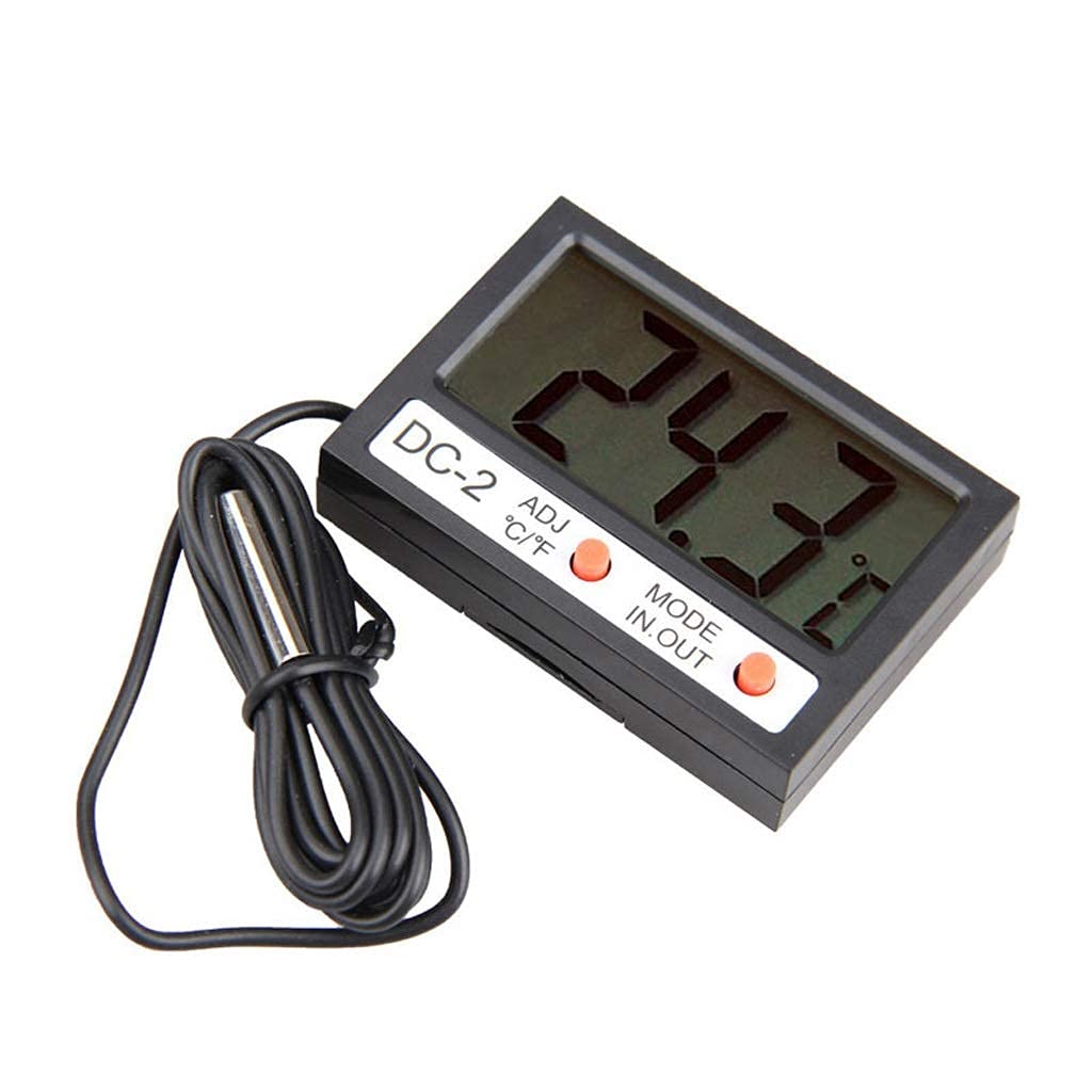 Mini termómetro Digital LCD multifunción de 2,1 Pulgadas para pecera, Acuario, refrigerador, termómetro con sonda