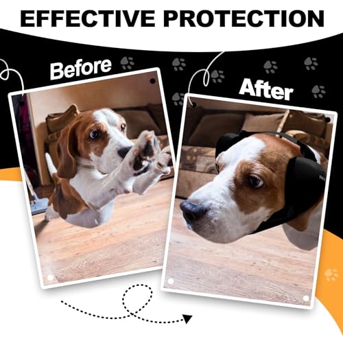 Image of PROHEAR Ungrade GEL Pads Dog Ear Muffs, Dog Hearing Protection for Firework, NRR 28dB for Thunder, Hunting, Tourism,Small - Black