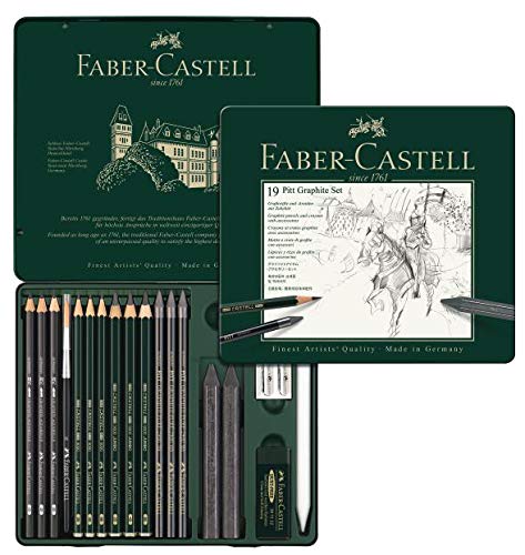 FABER-CASTELL PITT GRAPHITE - Estuche de 19 piezas