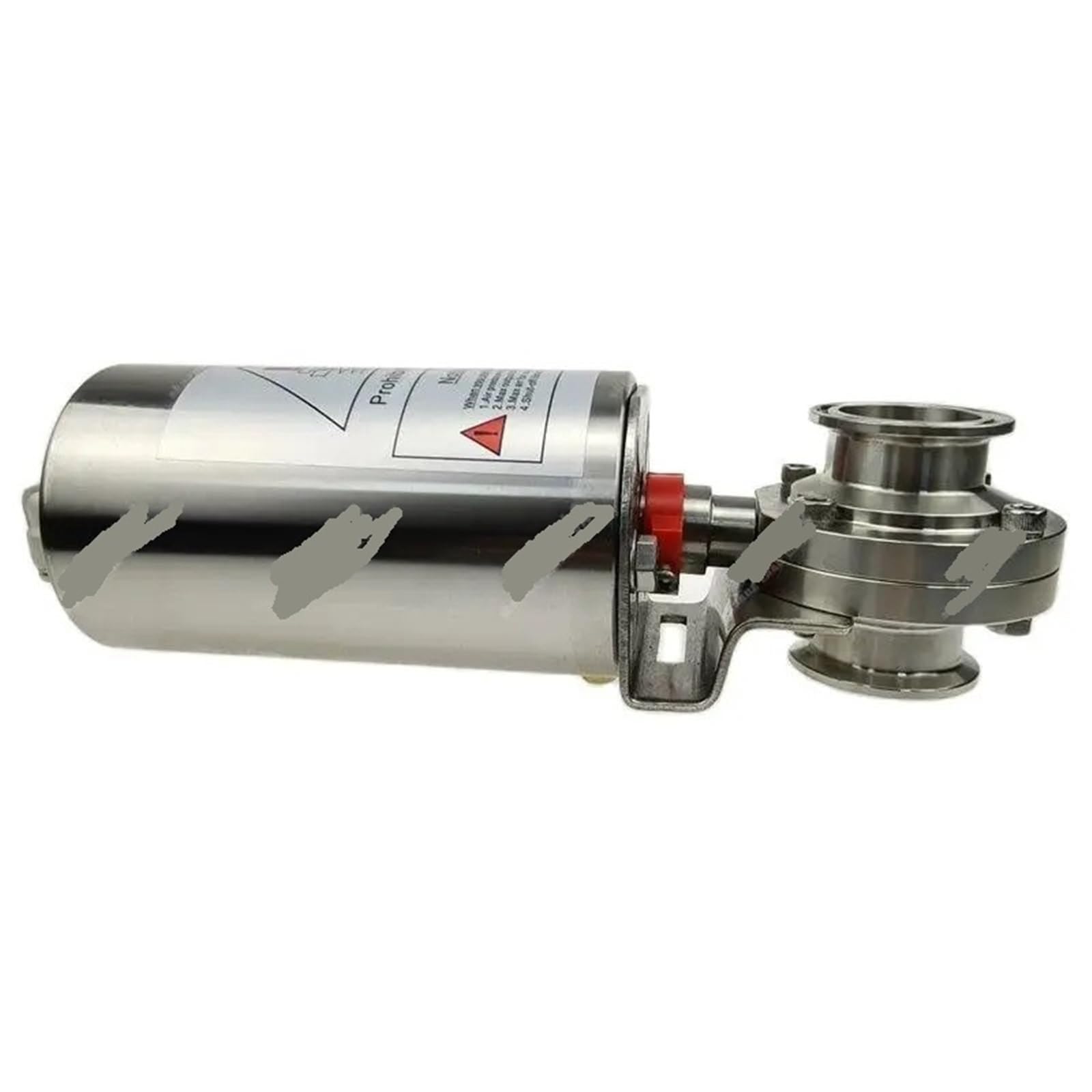 COSZWQDP 1" and 1.5" and 2" triple clamp pneumatic sanitary butterfly valve 304 stainless steel spring return