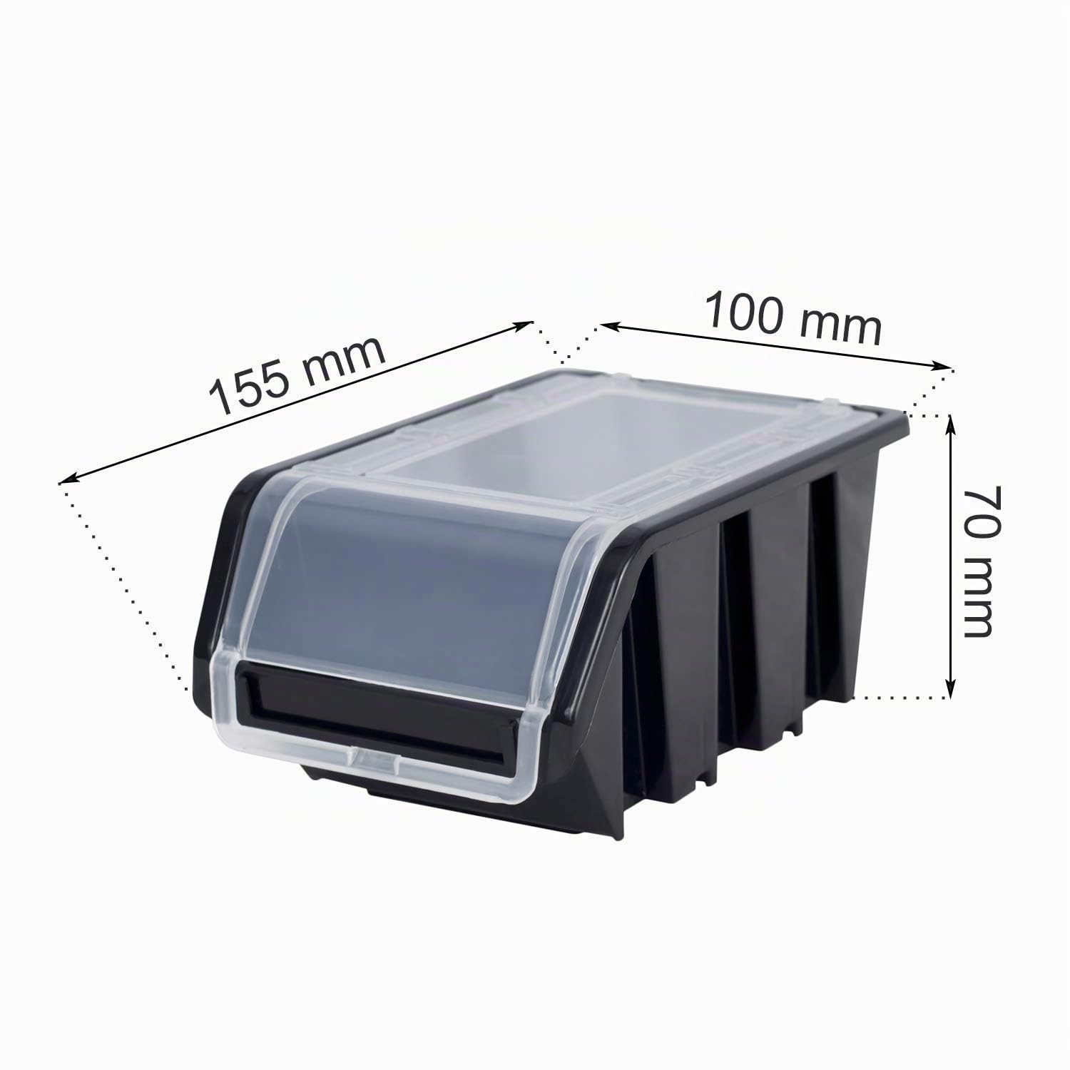 PAFEN Boîte empilable murale - 1544 x 780 mm - Système de stockage de 80 rangement avec couvercle - Étagère