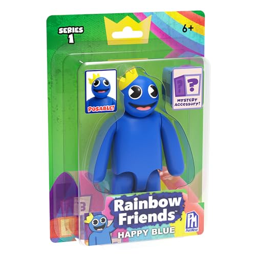 Rainbow Friends – Happy Blue Action Figure (5' Tall Posable Figure, Series 1)