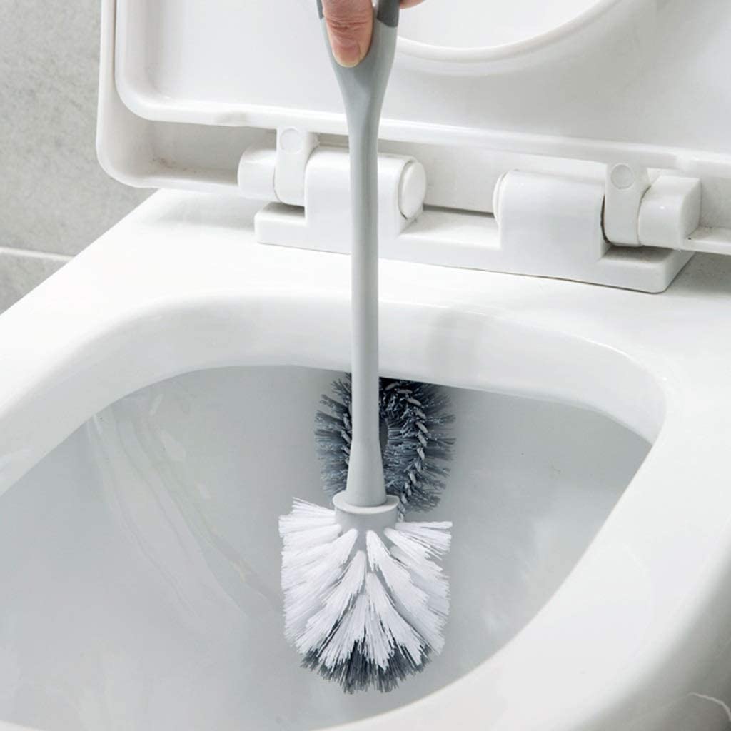 Cepillo de Limpieza Soporte Creativo para Escobilla De Baño, Cepillo De Limpieza De Doble Cabeza para El Baño, Limpieza del Suelo del Hogar, Juego De Escobillas para Baño Cepillo de Baño