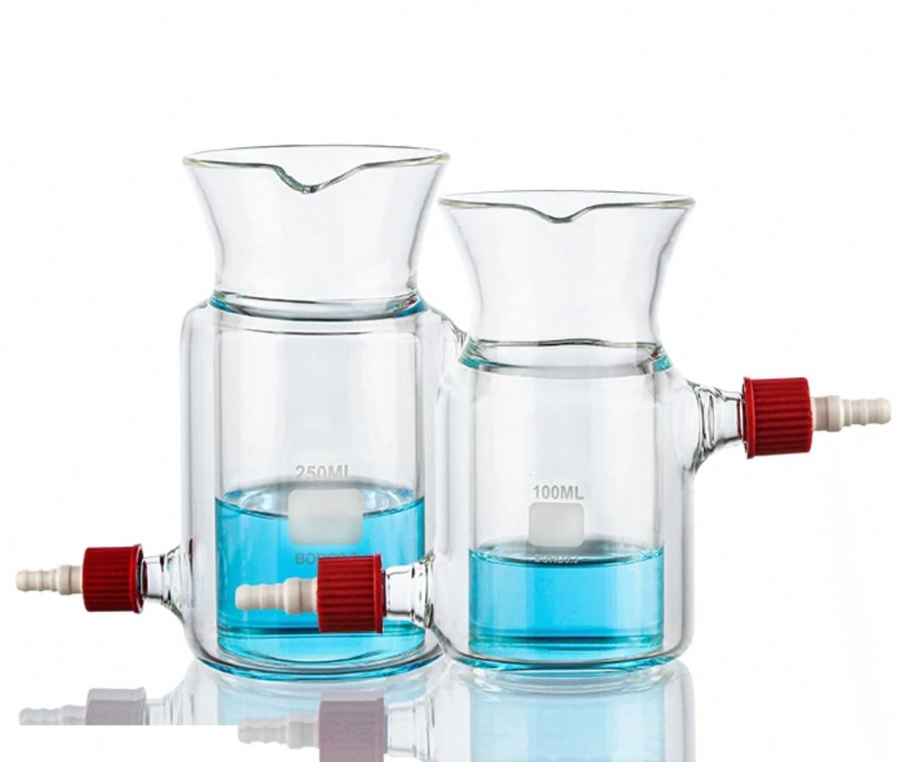 Jacketed Reactor photocatalytic Reactor Double-Layer jacketed Drainage Port Beaker (500ml)