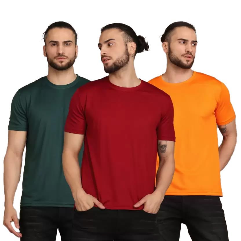 Image of INKKR Men's Solid Regular Fit T-Shirt