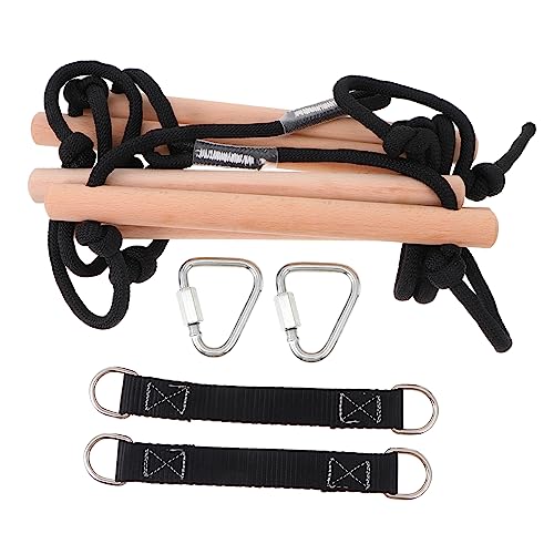 SUPVOX Develop Kids' Stamina Wooden Climbing Ladder Swing Rope Perfect Outdoor Toy