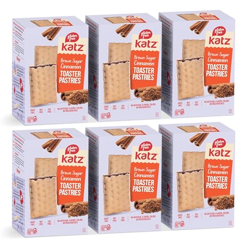 Image of Katz Gluten Free Toaster Pastries, Cinnamon. Healthy snacks for adults and kids. Free of dairy, nuts, peanuts, and soy. Kosher 8 oz (6pk).