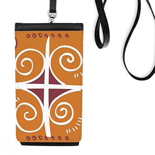 Pochette téléphone Mexique marron en faux cuir pour smartphone suspendu