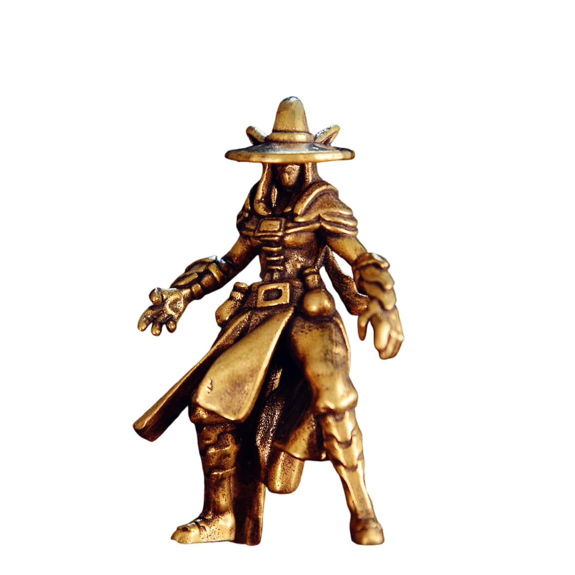 Huolimxun Retro Solid Brass Western Cowboy Ornaments, Mini Wilderness Cowboy Desktop Retro Character Crafts