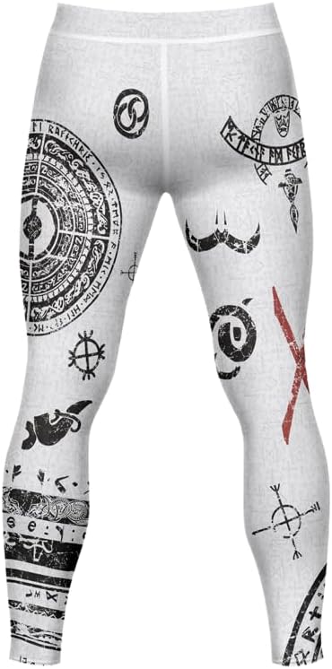 Viking Men's Compression Spats BJJ Men Tights for Working Out Training MMA Jiu Jitsu Grappling