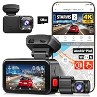 REDTIGER ViewClear 70 4K+2.5K Dash Cam Front and Rear, STARVIS 2 IMX678 x Wondrix™ Sensor, Dual HDR Hyper Night Clarity, 5.8GHz WiFi 6, 30MB/S Fast Download, Dash Camera with 24H Parking Monitor