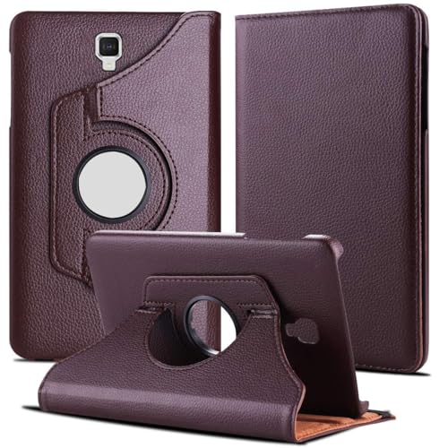 Image of M Cart's 360 Degree Rotating Smart Leather Case Cover Stand for Samsung Galaxy Tab A 10.5 inch T590, T595 Cover-Brown (Brown)