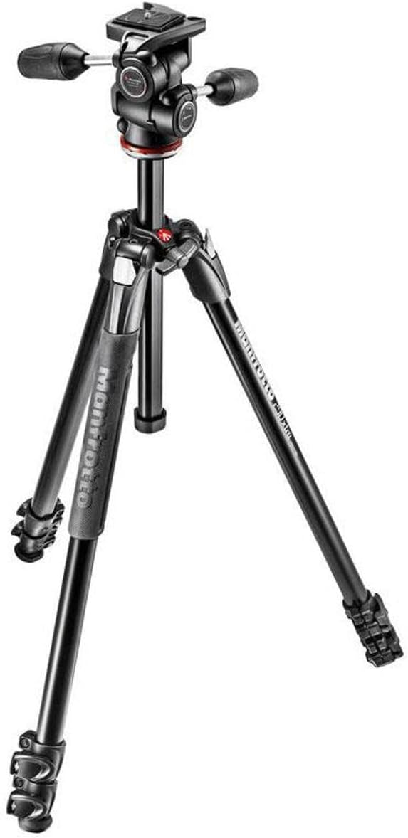 290 Xtra Aluminum 3-Section Tripod Kit With 3-Way Head (Mk290Xta3-3WUS)