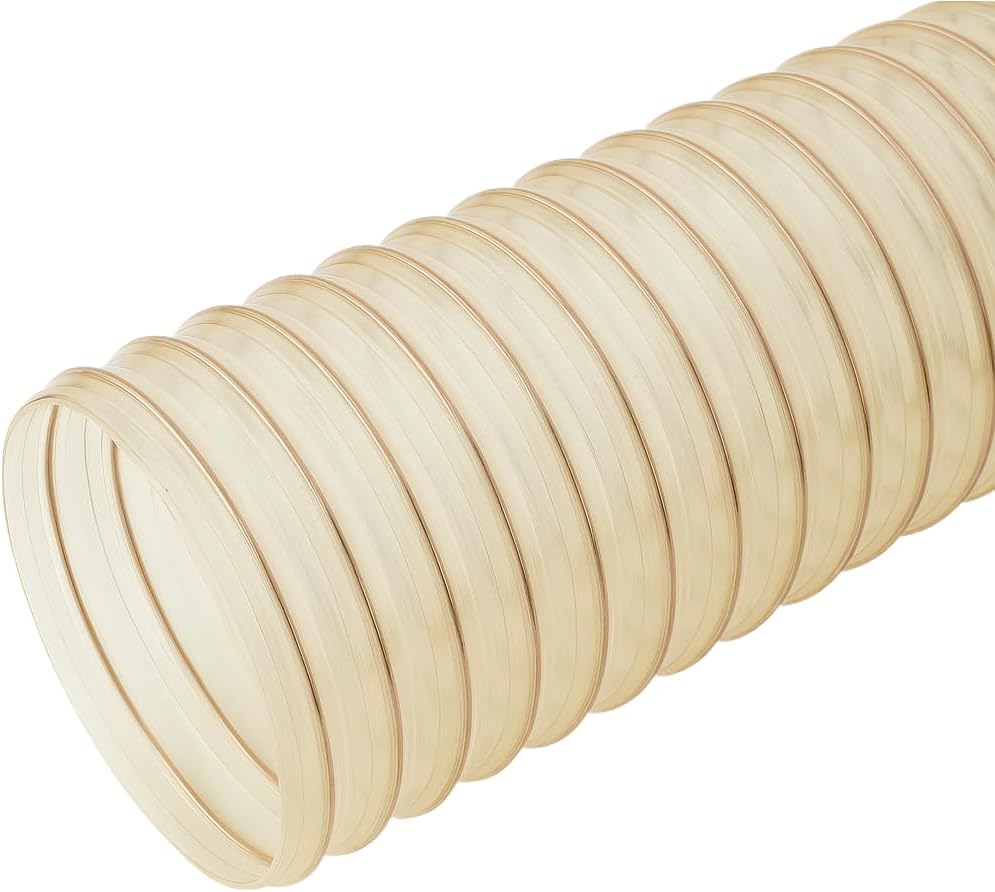 Fittingstore - Sold by the Metre - Light Suction Pressure PU Spiral Hose - Vacuum Hose Conveyor Hose Pressure Hose Food Safe - DIN 26057-1 Food Safe 500 mm Inner Diameter