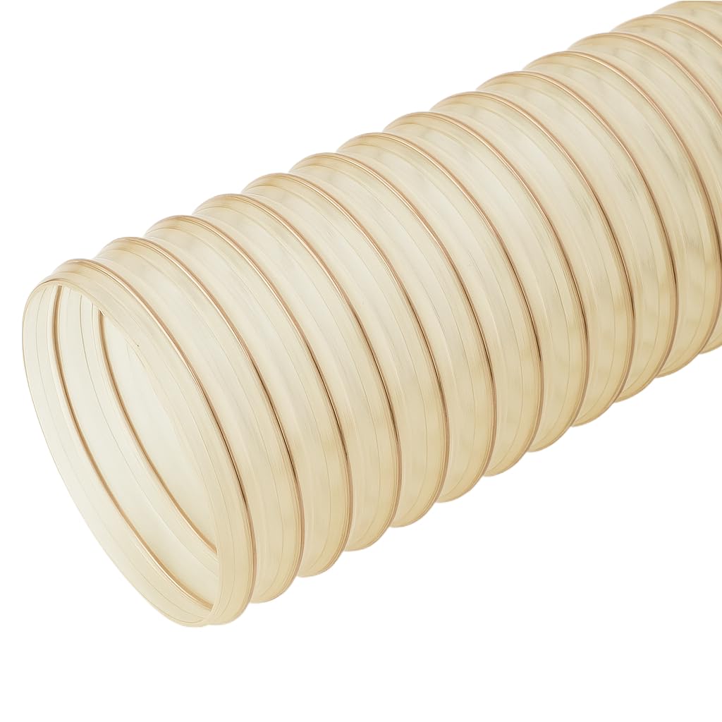 Fittingstore PU-Spiralschlauch 140 mm Meterware – transparenter, flexibler Saug- und Druckschlauch – Vakuumschlauch/Förderschlauch antistatisch – DIN 26057-1