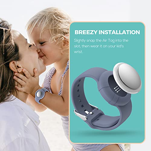 Image of Waterproof AirTag Bracelets for Kids, Hidden Silicone Wristbands, 2 Pack | Compatible with AirTag (1st & 2nd Gen), Lightweight Tracker Holder, Secure Fit, AirTag Not Included