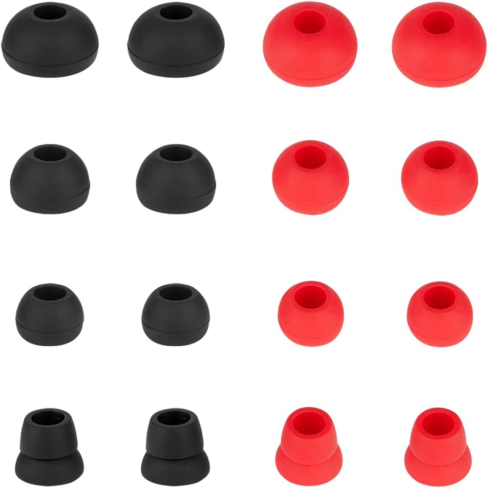 Replacement Silicone Ear Tips Earbuds Eargels Earpads Compatible with Powerbeats 1/2/3 Wireless Beats by Dre Headphones,Earbud Tips (8 Pairs