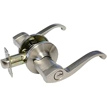 eBuilderDirect Satin Nickel Lock Door Lever Handle Entry/Privacy/Passage/Dummy/Deadbolt 835DC Entry Entrance Lock Keyed Alike