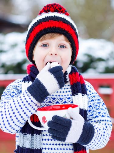 Image of EBOOT 3 Pairs Winter Kids Gloves Warm