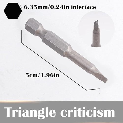 Miniatura 5 de 2023 Conjunto en forma especial de 1.969 in en forma de U triángulo en forma de Y Herramienta cruzada interior multifuncional tres puntos de bits