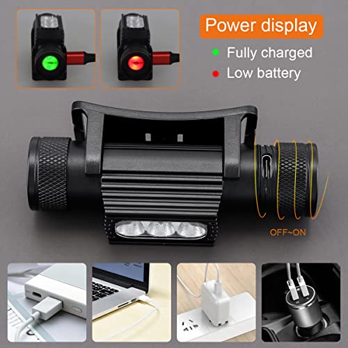Lampe frontale rechargeable SecurityIng HL01 puissante 2420 lumens et orientable