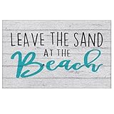 LUVADIAN Leave The Sand at The Beach Door Mat - Coastal Beach Welcome Mat,...