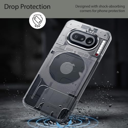 Image of NIUKIN Transparent Slim-Fit Soft Back Case for Nothing Phone 4a 5G | 360 Degree Protection | Silicon Shockproof Cover (Design 02)