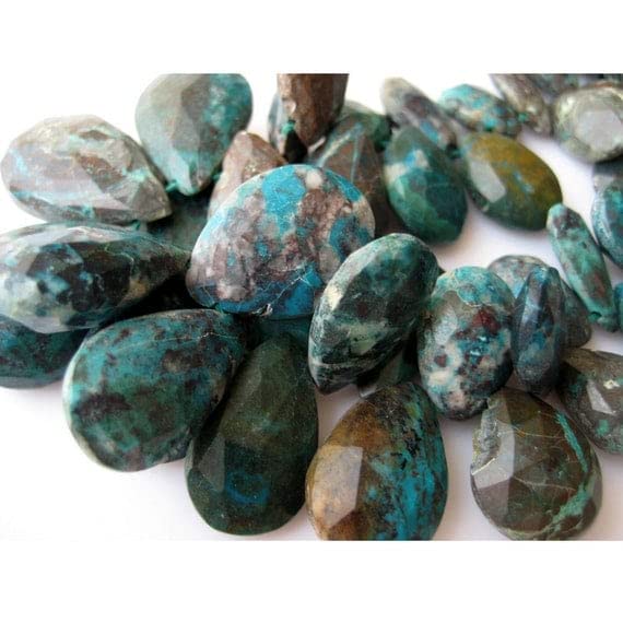 Perles de chrysocolle facettées haut de gamme pour bijoux d'exception - 2