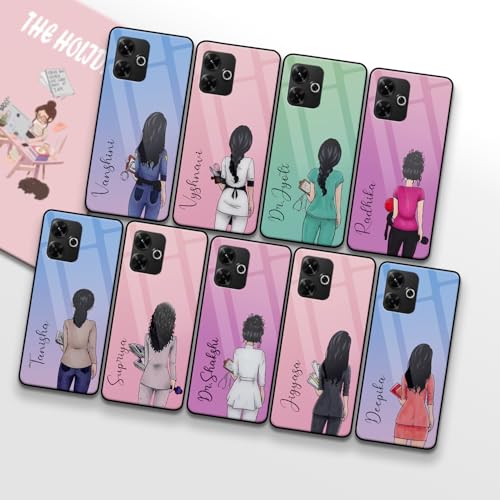Image of COLORflow Back Cover Compatible with Redmi 13 5G / 4G / Poco M6 Plus 5G | Professional Girl Color Customized | Shockproof TPU Bumper with Camera Protection Back Cover