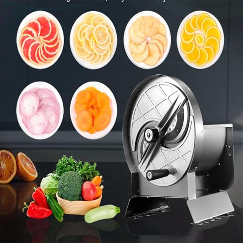 Cortador comercial de verduras de acero inoxidable, 0-12 mm de grosor ajustable, máquina cortadora de alimentos para patatas, pepinos, limones, tomates
