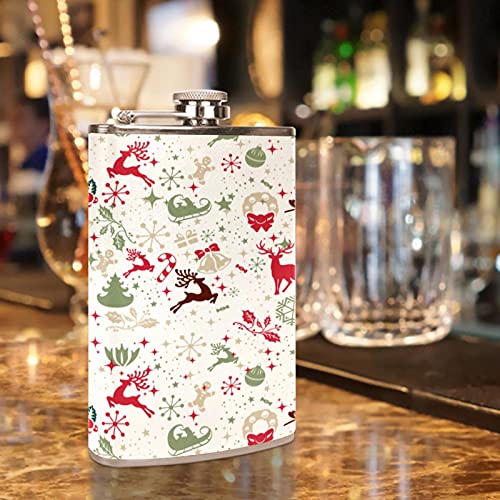 Flasque élan et arbre de Noël avec entonnoir cadeau idéal