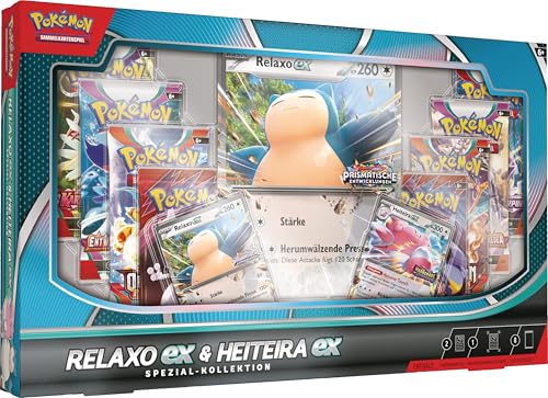 Pokémon-Sammelkartenspiel: Spezial-Kollektion Relaxo-ex & Heiteira-ex (2 holografische Promokarten 1 überdimensionale Karte & 8 Boosterpacks)