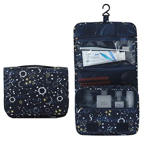 Itraveller Portable Hanging Toiletry Bag/Portable Travel Organizer Cosmetic Bag for Women Makeup or Men Shaving Kit with Hanging Hook for vacation (Pink Leopard Print)