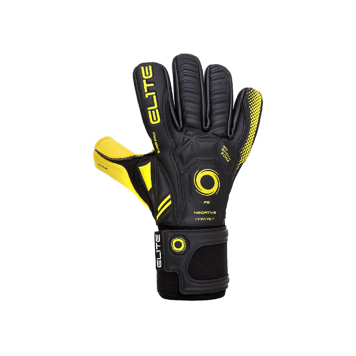 Elite Sport BP Goalkeeping Gloves Size 8, Black / Yellow - Image 2