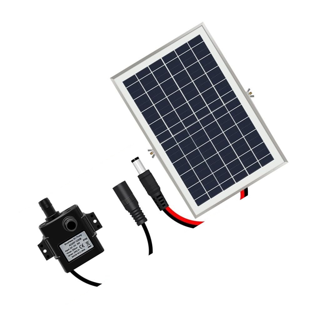 Pompa a fontana solare da 6 W con pannello da 10 W, circolazione dell'acqua silenziosa 240L/H per laghetto di pesci, sistema di ossigenazione silenziosa da 9 V
